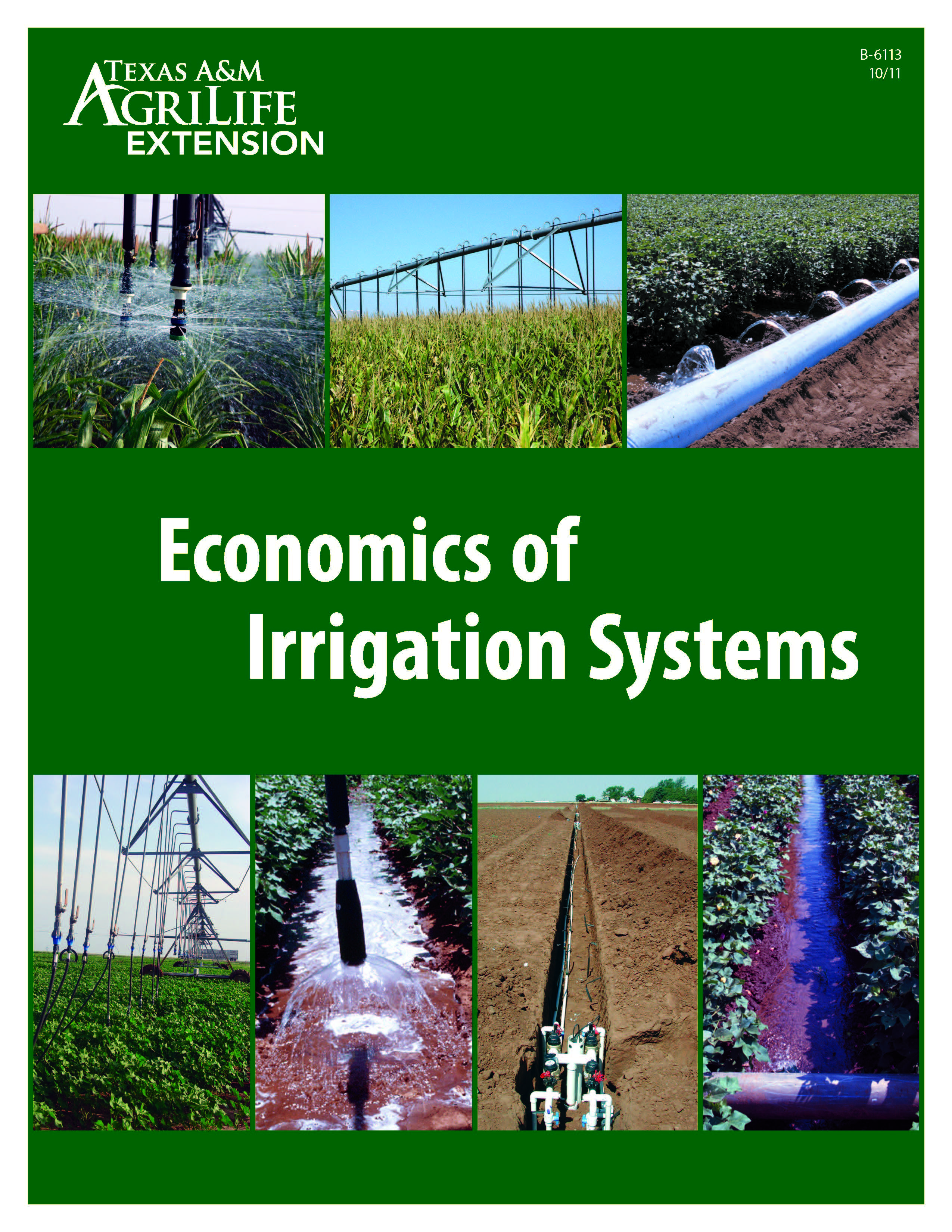 Economics of Irrigation Systems Publications AgriLife Learn