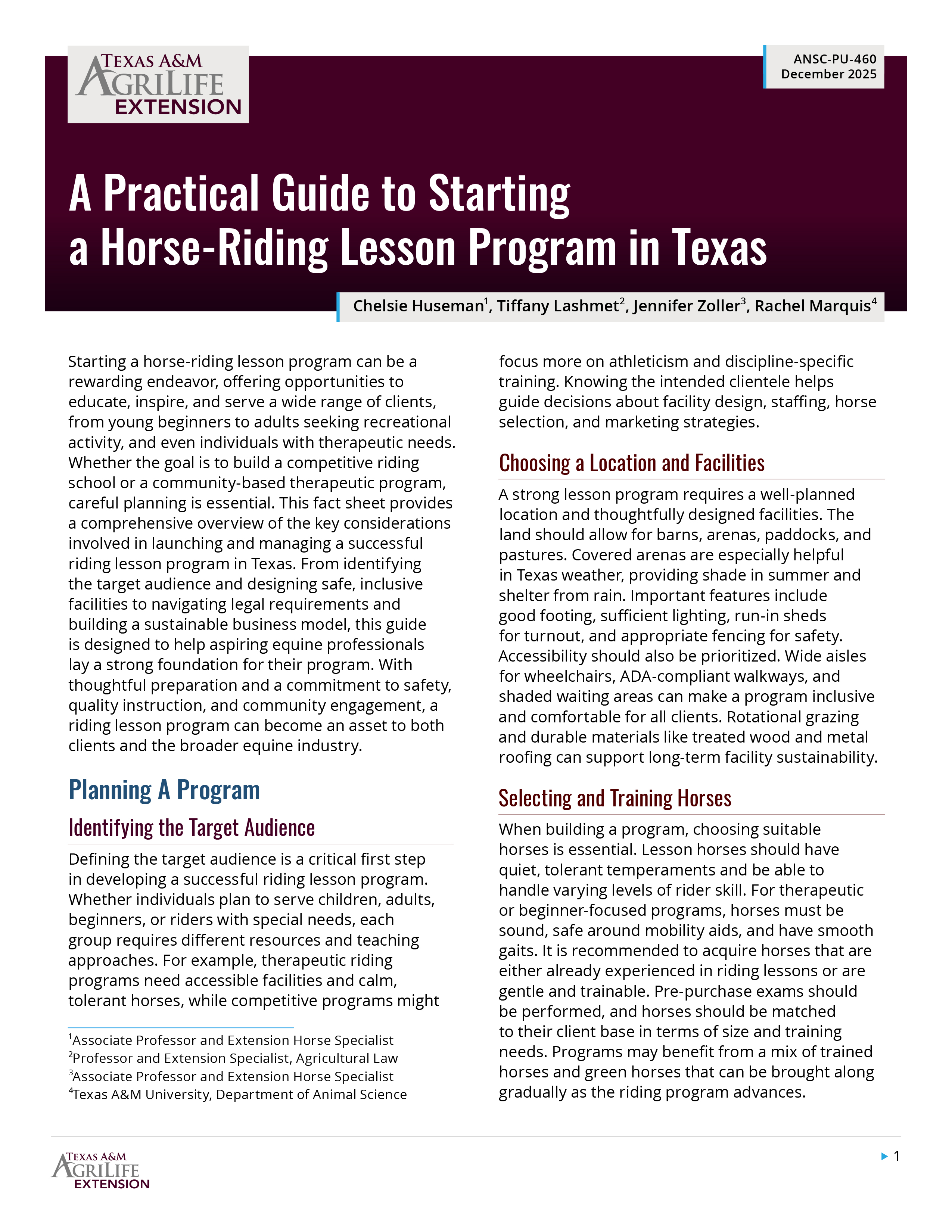 A Practical Guide to Starting a Horse-riding Lesson Program in Texas ...
