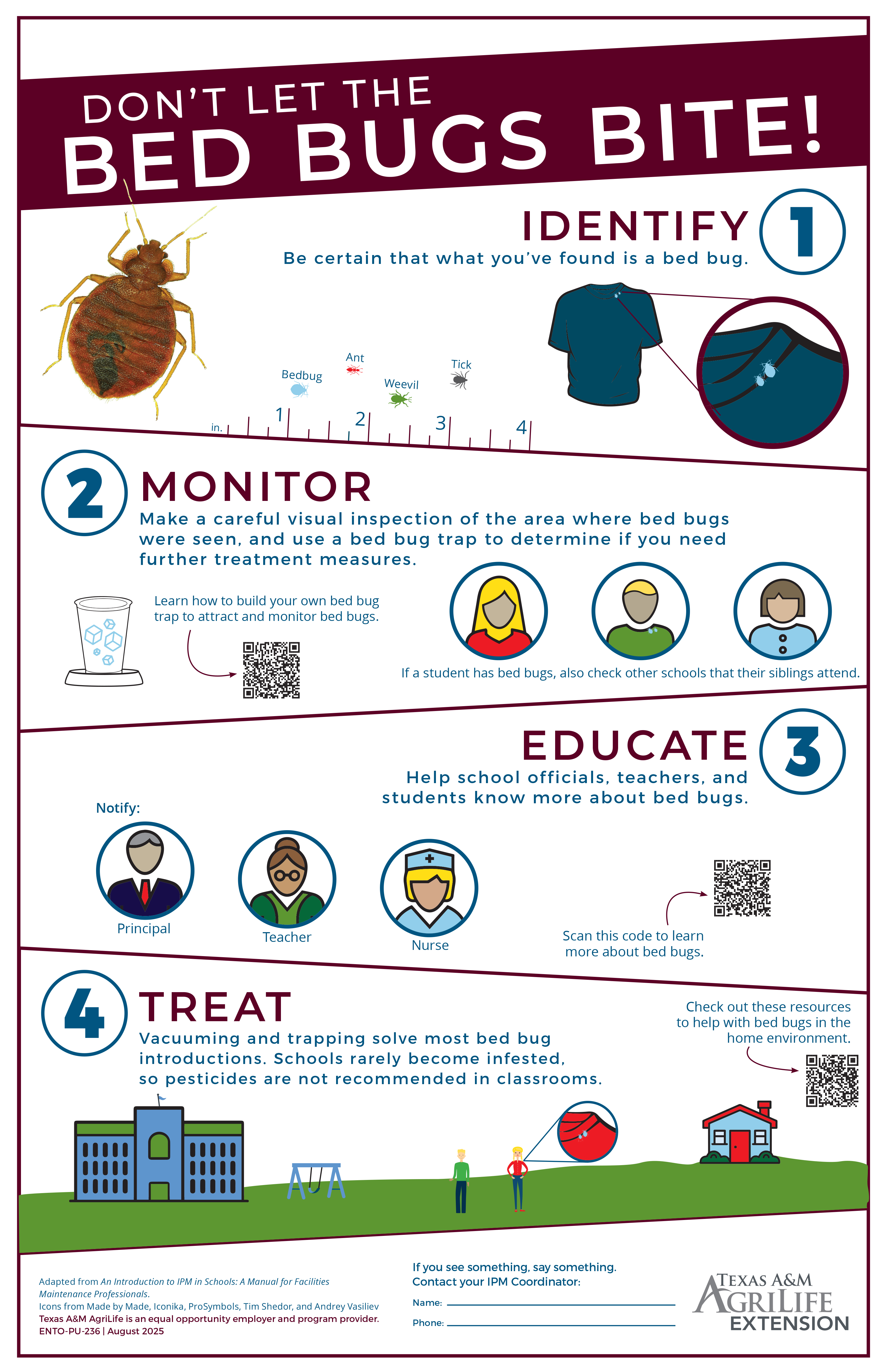 Bedbugs in School IPM Poster | Publications | AgriLife Learn