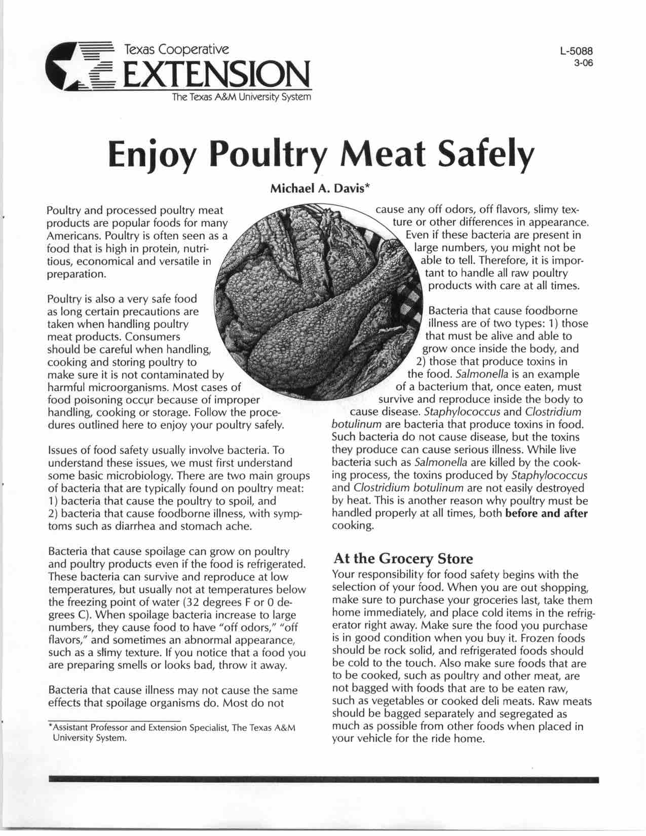 Enjoy Poultry Meat Safely Publications AgriLife Learn